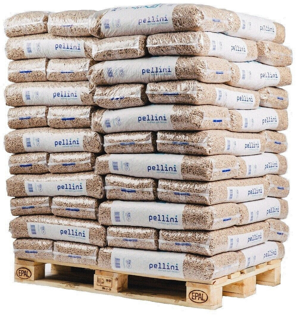 b1 Pellini Holzpellets 66 x 15 kg Sackware Palette – Bild 1